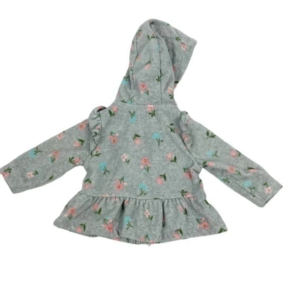Carter’s Jacket / Hoodie | Baby NB Newborn | Gray Floral